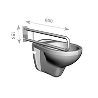 Metalia Hep - steady double grab bar 600 mm