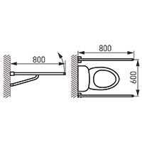 Metalia Help - sklopivi unigrip rukohvat 800mm