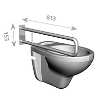 Metalia Hep - foldable double grab bar 813 mm