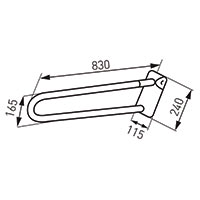 Metalia Help - maner dublu rabatabil 830mm