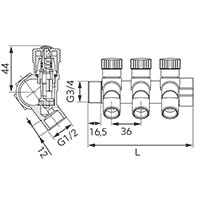 Санитарный разделитель 3/4” x 1/2”