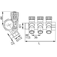 1” x 1/2” sanitary manifold