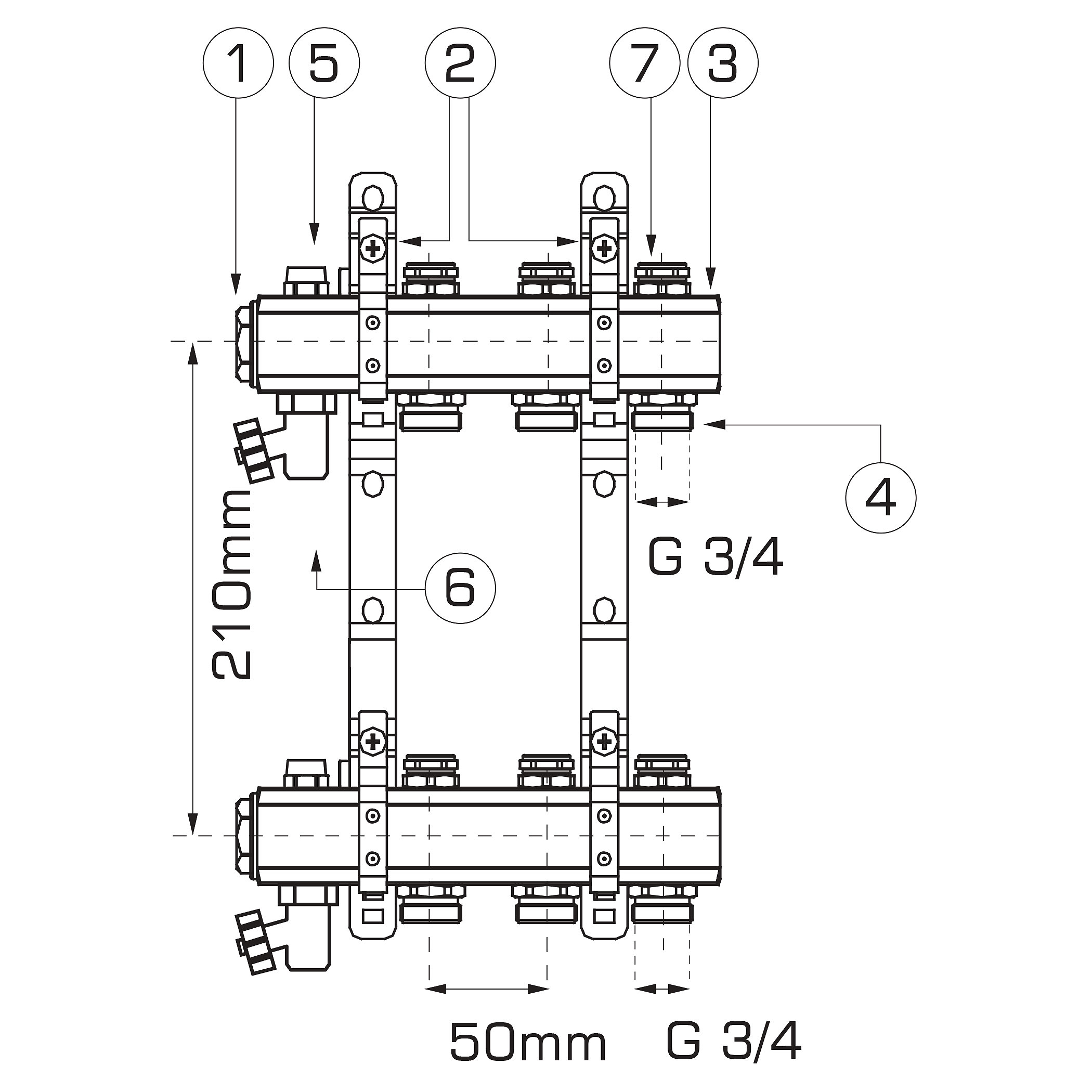 Distribuitor-colector tip RO 1”