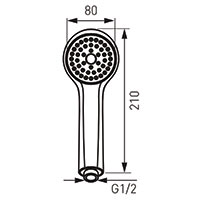 Stella - 1-functional shower handle