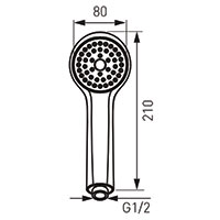 Stella - shower handle, chrome