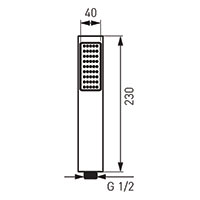 Moderno - 1-functional shower handle