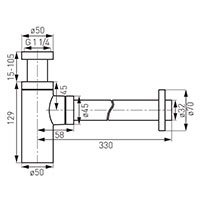 G 1 1/4”x32 mm tube trap