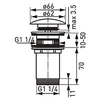 Кран G5/4 преливане Rotondo, полиран никел