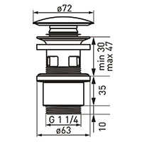 Ceramic G5/4 drain valve