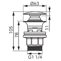 Донный клапан G5/4