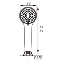 Casa - shower handle, chrome
