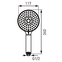 Mattino - shower handle, chrome