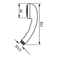 Milo - shower handle, chrome