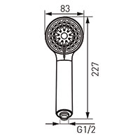 Cortessa - 3 functions shower handle