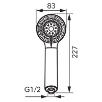 Cortessa - shower handle, black