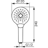 Mulo - shower handle, chrom