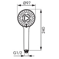 Cortina Black  - shower handle