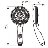 Grado - shower handle, chrome