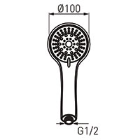 Sera душевая лейка  Ø100 мм 5-ти функциональная