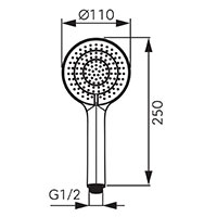 Nostris - hand shower, black