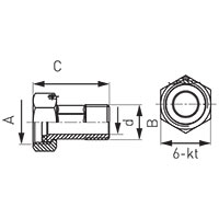 Half pipe union for water meter