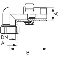 Angle pipe union without O-ring