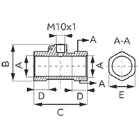 Tee for assembling temperature sensor