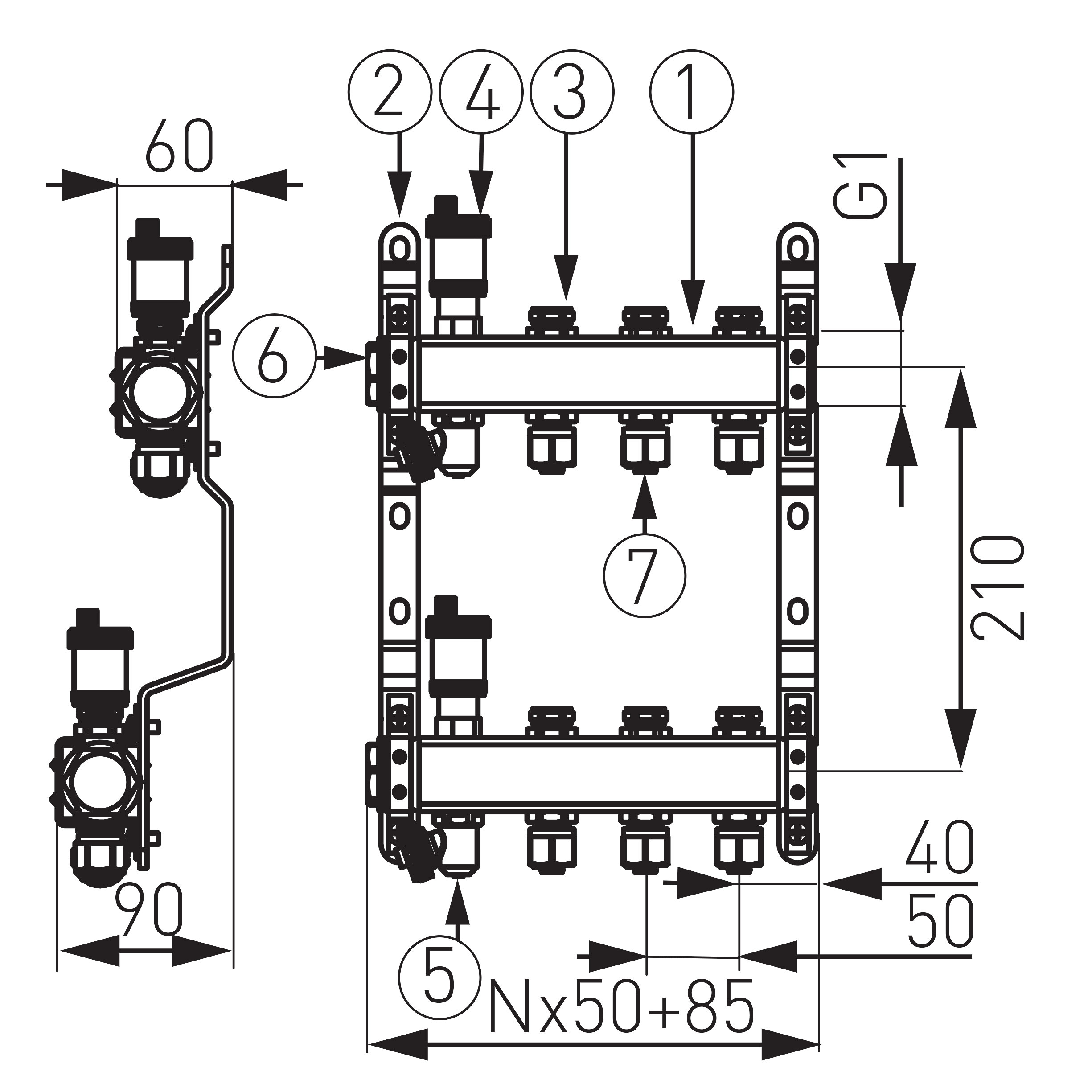 1” manifold