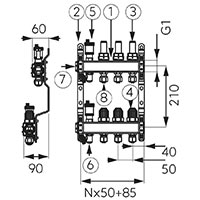 Distribuitor-colector tip SN-RZP 1”