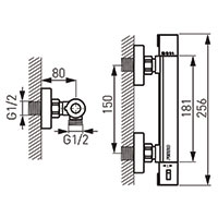 Trinity - Thermostatic shower faucet