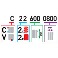 Стоманен радиатор със странично свързване тип V11