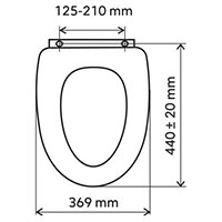 Toilet seat, black