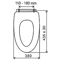 WC ülőke, MDF fém-króm rögzítőelemek