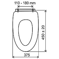 WC ülőke, mintás MDF fém-króm rögzítőelemek