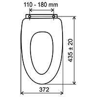 WC ülőke, mintás MDF fém-króm rögzítőelemek