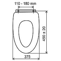 Capac WC alb, universal, duroplast