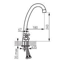 Retro Standing sink mixer