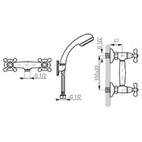 Wall-mounted shower mixer