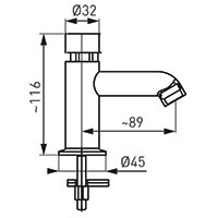 Presstige II automatic shut-off washbasin mixer with fl ow and temperature controllers