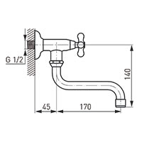 Retro - mješalica/ventil za vodu