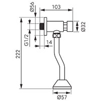 Presstige Pro - urinal valve with time flow control