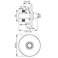 Presstige Pro - built-in shower valve with time flow control