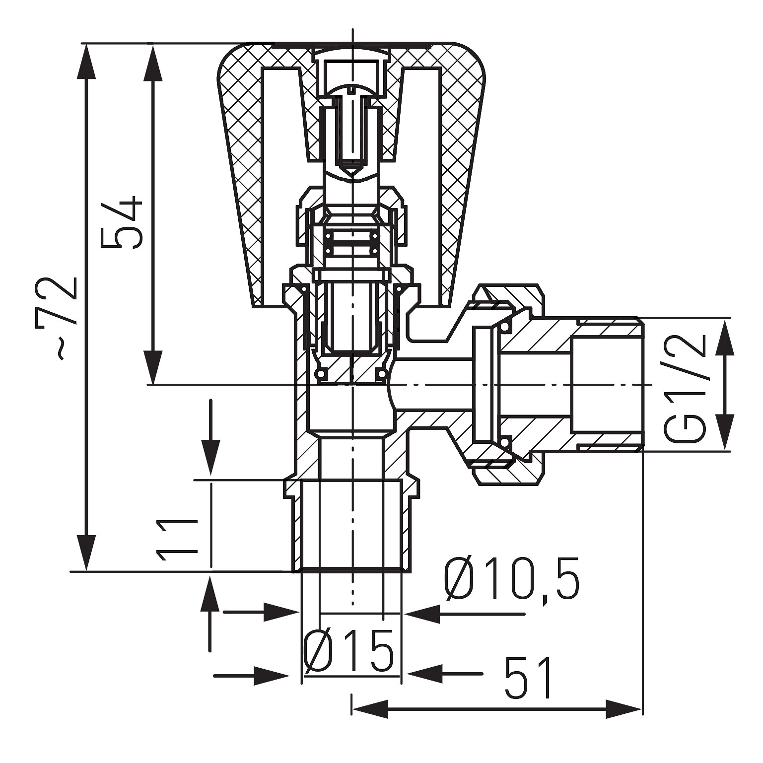 Robinet radiator tur coltar