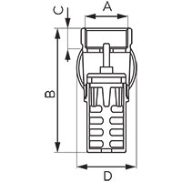 Check valve with suction basket