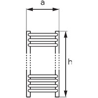 Bathroom heater - straight, chrome