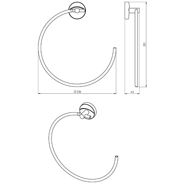 Metalia 11 - Portprosop rotund, crom