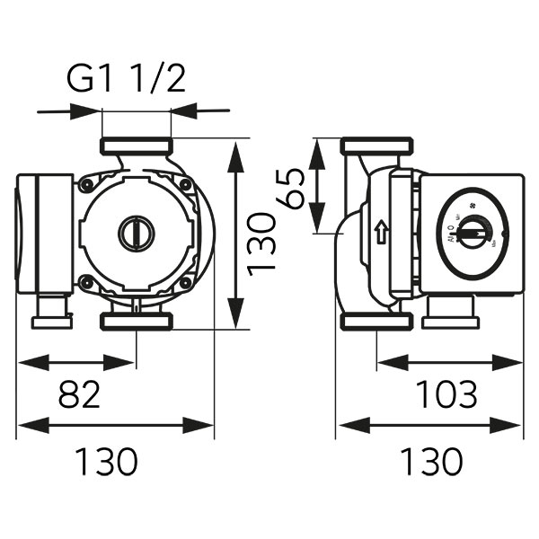 Cirkulacijska pumpa GPA II 25-4 130