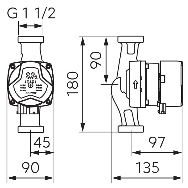 Pompa de circulatie GPA III 25-7,5-180