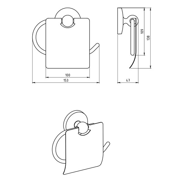 Metalia 1 - держатель для туалетной бумаги