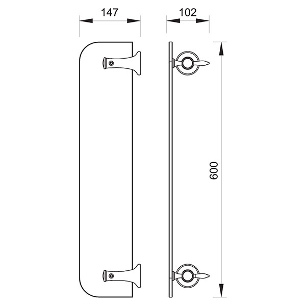 ANTICA glass shelf